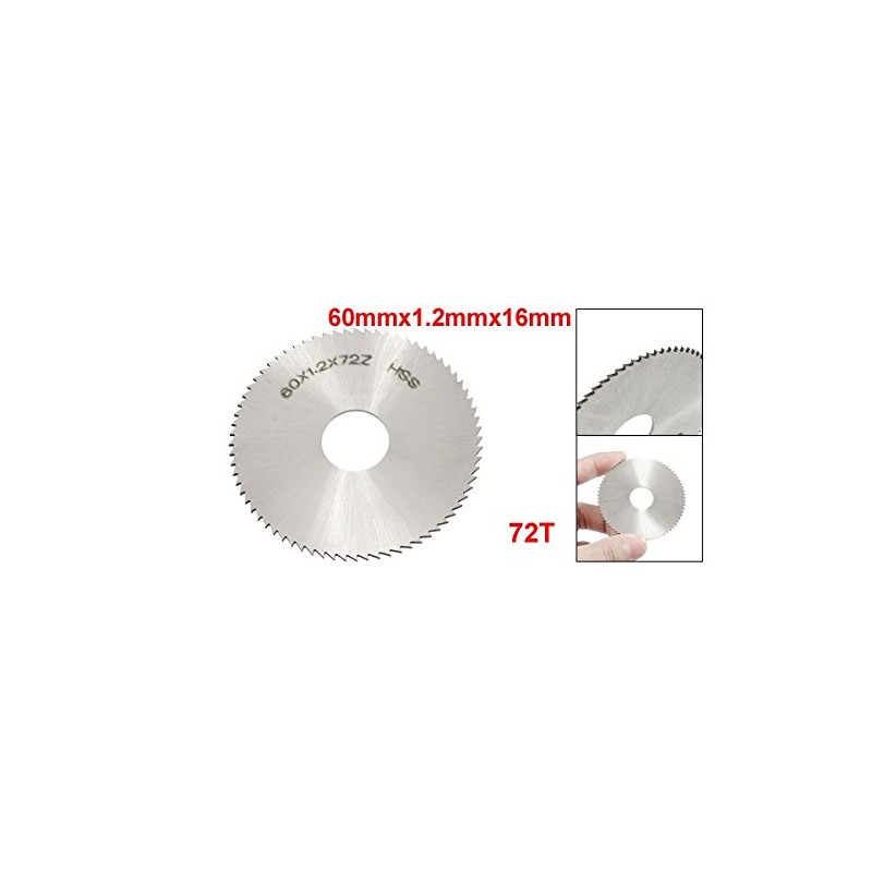 Sourcingmap 60mm OD 1.2mm Thickness 72T HSS Circular Slitting Saw