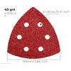 YoiYee 40 Grit Delta Sanding Sheet, Hook and Loop Triangle