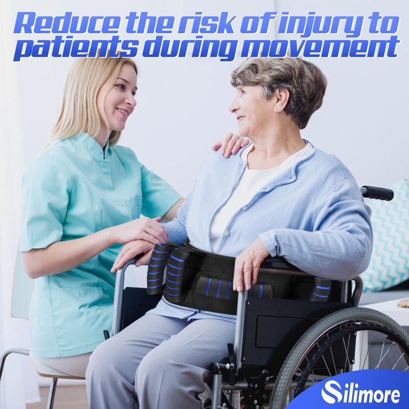 Silimore Gait Belt for Seniors with Handles, Gate Belts Medical