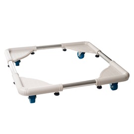 Stalwart 82-43752 Dolly Mobile Rolling Cart with Adjustable Base and 4-Locking Wheels for Moving Washing Machines, Refrigerators and Other Large Items – 220lbs Weight Capacity (Off-White)