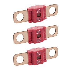 Rebvugr 3PCS AMI/Midi Fuse, High Current 50A, Bolt-on Fuse Universal for Cars, Trucks, Construction Vehicles, Agricultural Machinery, Caravans, Passenger Cars, Electrocar Golf Cart (50A)