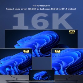 Hsupez Thunderbolt 5 Cable, 1m, PD240w, 80Gbps, Supports Single Screen 16K@60Hz, Dual Screen 8K@60Hz, DP1.4 Protocol, Backward Compatible with Thunderbolt 4/3, USB4/3.2/3.0/2.0, Type-C Data Cable