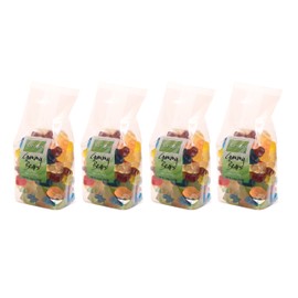 (Four) 14oz Gourmet Style Bags of Chewy 12 Flavors Gummy Bears [56oz. / 3½ lbs.]