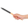 Mini Round Brush Nylon Bristles Short Hair Styling Wooden Handle