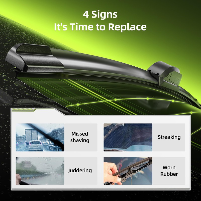 Raidbee® Silicone Windshield Wiper blades 3 pack Replacement for SUBARU