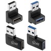 Jadebones 90 Degree USB 3.0 Adapter (4 Pack), Vertical Up