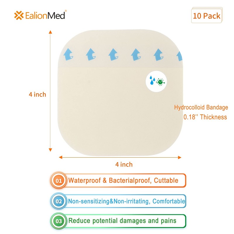 Hydrocolloid Bandage, Hydrocolloid Wound Dressing Thin Type 4'' x 4''