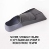 Speedo Unisex-Adult Swim Training Fins Rubber Short Blade