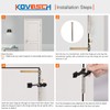 KOVOSCH 10 Pack Hinge Pin Door Stopper Black - Adjustable