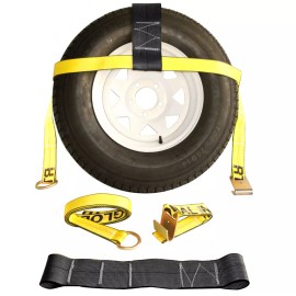 RuggedTow Adjustable Tow Dolly Basket Straps for Car Tie Down Universal Fit (1 PAIR)