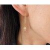 JENNYandJUDE Gold Fill Cross Box Chain Threader Earrings also in