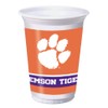 8-Count 20-Ounce Printed Plastic Cups, Clemson Tigers