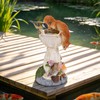 HUYIENO Solar Garden Statue Outdoor Decor Ornament Waterproof Solar Powered
