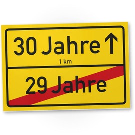 DankeDir! 30 Jahre Ortsschild - Schild kleines Geschenk 30. Geburtstag - Überraschung 30er Geburtstagsparty - Geschenkidee Feier runder Geburtstag Dreißigster
