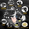 Foleto 180 Adjustable LED Headlamp, 150000 Lumens, USB Rechargeable, Zoomable,