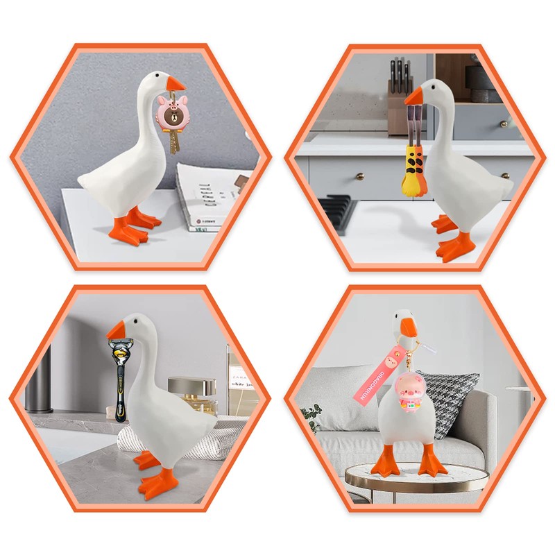 VERSAINSECT New Magnetic Goose Statue Cute Goose Key Holder Update
