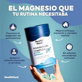 Magnesio Complex con Glicinato y Citrato 180 Gomitas Sin Azúcar Health Hack