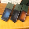 BATLUTI Men's Long Wallet, Round Zipper, Genuine Leather, Antique Leather,
