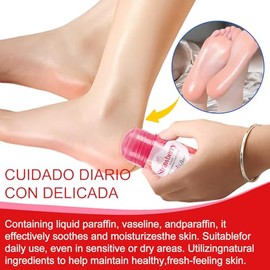 6 paquetes de crema hidratante tierna para pies, parafina líquida y aceite de oliva para talones secos y agrietados, 1.41 onzas