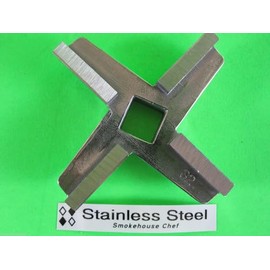 Heavy Duty size #32 Meat Grinder Knife for Hobart, Biro, Berkel, Meat Your maker, Waltons, Sausage Maker, Omcan. Raised resharpenable edges.