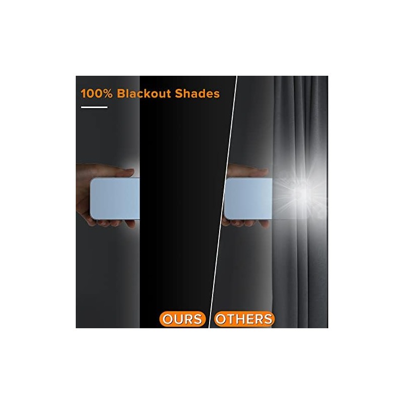 Cortinas opacas (158 x 57 pulgadas, 100 opacas, portátiles, para