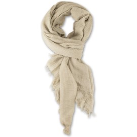 Fashionchimp® Women's Basic Scarf in Trendy Colours with Soft Fringed Hem - lightgrey