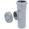 PP cleaning pipe, inspection pipe, diameter DN 50 mm, grey