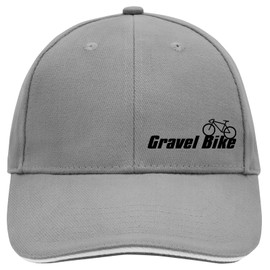 Huuraa Cappy Gravel Bike Bicycle Unisex Cap Size with Motif for All Bikers Gift Idea for Friends and Family, Dark grey/white
