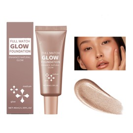 Melemando Glow Foundation 4 Colors Lightweight Smooth Hydrating Foundation Long-lasting Oil-Control and Natural Shiny Foundation (Color 03)