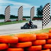 Remagr 2 Sets 7 ft Checkered Flags Banner Black and
