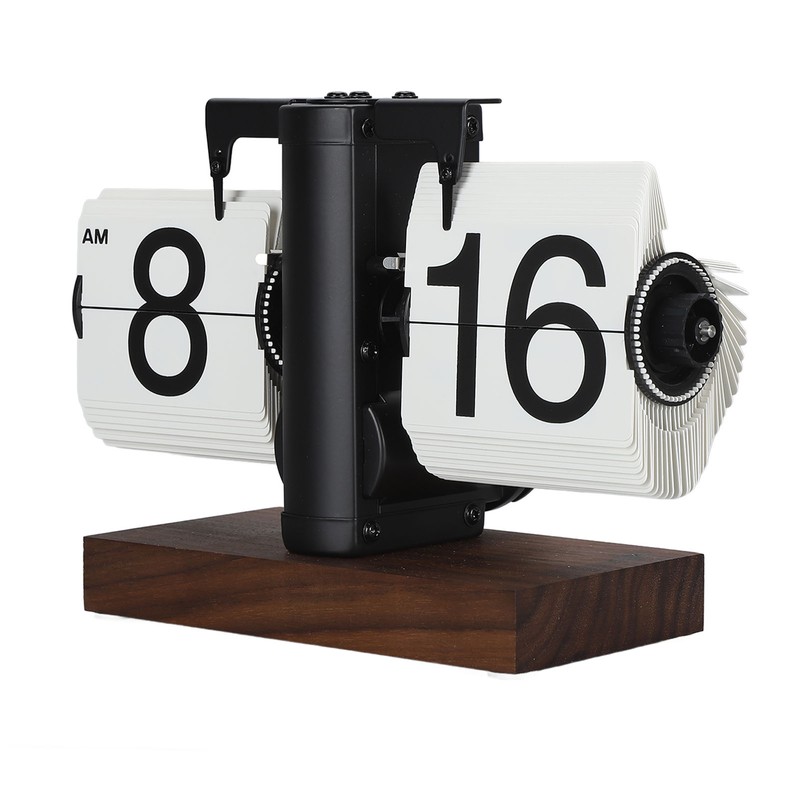 Digital Flip Clock 12h Single Sided Large Numbers Automatic Retro