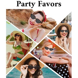 PLULON Retro Narrow Cat Eye Sunglasses for Women Men Vintage Sunglasses Womens Cat Eye Glasses Fun Retro Cateye Sun Glasses Fashion Accessories