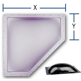 Bri-Rus NSL2810S Smoke 28" x 10" Neo Angle Skylight
