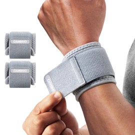 CAMBIVO Wrist Bandages Strength Training, Pack of 2 Adjustable Wrist Support Wrist Wrap for Fitness, Gym, Sports Protection