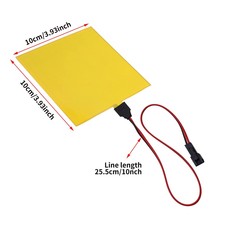 jose2015 Electroluminescent Panel 10x10CM,Cuttable DIY Electroluminescent El Panel Light,3 Modes