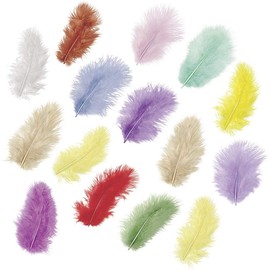 KnorrPrandell 6619991 Marabou Feathers, approx. 5 cm, Coloured