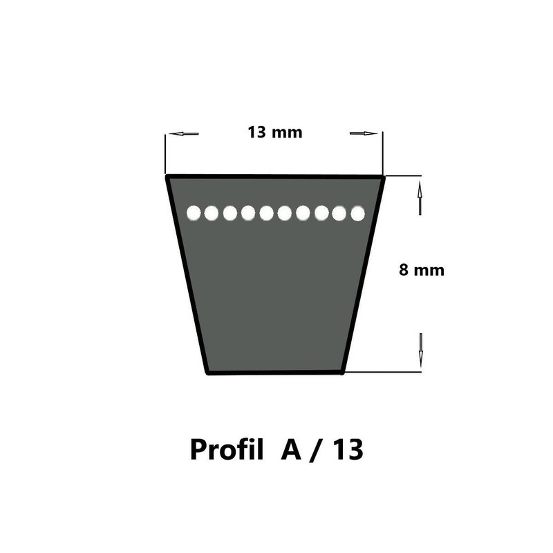 Trapezoidal strap A 51 (13 x 8 x 1300) mm