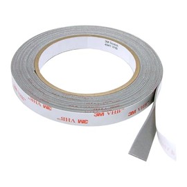 3M 4941 VHB Cinta de espuma acrílica de doble cara, 45 mil, 0.5 pulgadas x 5 yardas (gris oscuro)