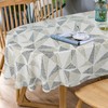 Bnejvif - Mantel ovalado moderno con diseño geométrico, impermeable, resistente