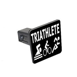 GRAPHICS & MORE Triathlete Triathlon Swim Bike Run Tow Trailer Hitch Cover Plug Insert 1 1/4 inch (1.25")