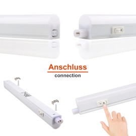 LED Under-Unit Kitchen Light, 5 W, 31.5 cm, 450 lm, 4000 K, Neutral White Base Light Strip, Kitchen Lamp Cabinet Lighting, Super Bright White, for Kitchen Cabinet, Extendable with Plug-In System (Pack of 3)