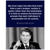 "Individuals Are Accountable"- Ronald Reagan Quotes Wall Art- 8 x