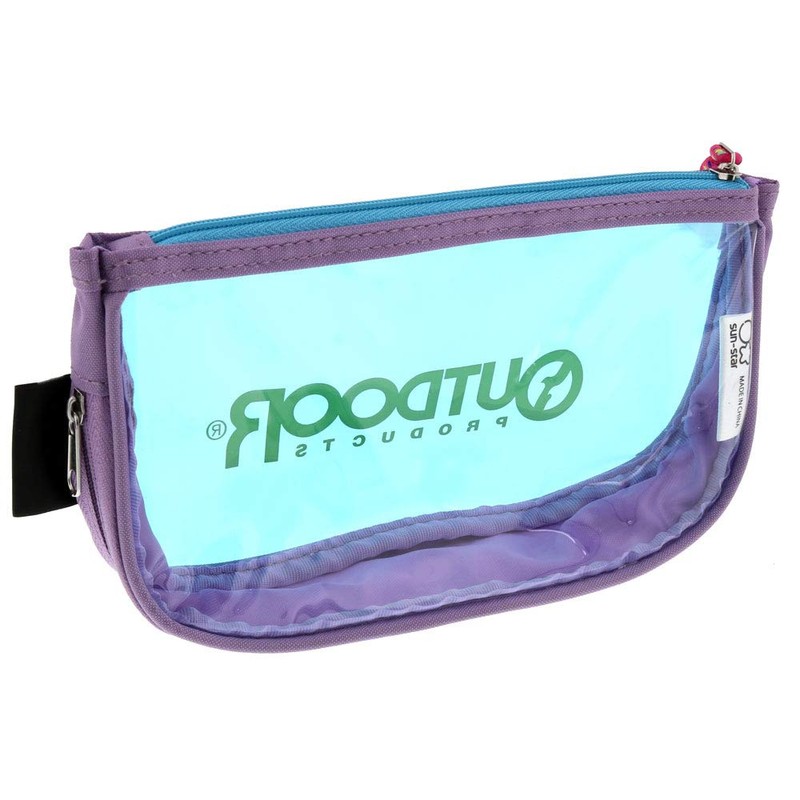 Sunstar Stationery S1421549 OUTDOOR Pen Case, Clear Flat Violet +