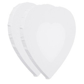PATIKIL Paint Canvases for Painting, 2 Pack 16x16 Inch Heart-Shaped Wood Frame Stretched Blank Art Canvas Board Panels for Acrylic, Oil, Tempera Painting, White