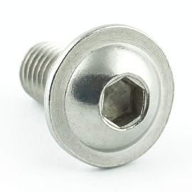 Eisenwaren2000 M5 x 6 mm Rounded Head Screws with Hexagon Socket and Flange (Pack of 50) - ISO 7380 Rounded Head Screws with Flat Head and Collar - Threaded Screws - Stainless Steel A2 V2A - Rust-Free