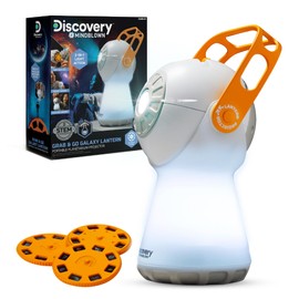 Discovery™ #Mindblown Grab & Go Galaxy Lantern Portable Planetarium Projector, 24 Space-Themed Projection Slides, Ambient Nightlight Mode, Kid's Astronomy Toy, Hidden Storage Compartment
