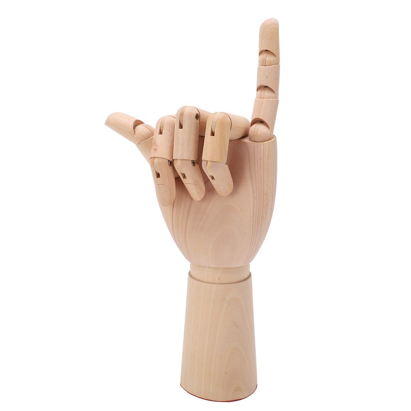 Wooden Hand Model Movable Flexible Durable Wood Wide Application Wooden