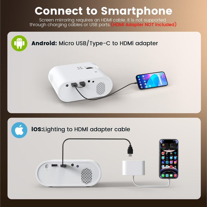 YOWHICK Mini Portable Projector for Home Theater & Movie