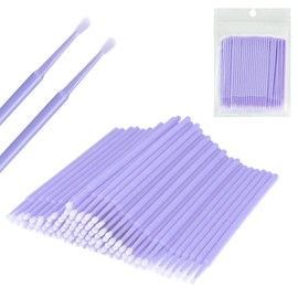 Dreamil Micro Applicator Brushes, Pack of 400 Disposable Micro Brushes, Micro Eyelash Brush, Mascara Swab for Lashes Graft, Makeup Cleaning Sticks, Cleanliness (Pink/Light Purple/Blue) (Light Purple