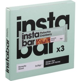 instabar(インスタバー) ピスタチオ & クランベリーバー 35g×3本(グルテンフリー ギルトフリー プロテイン)